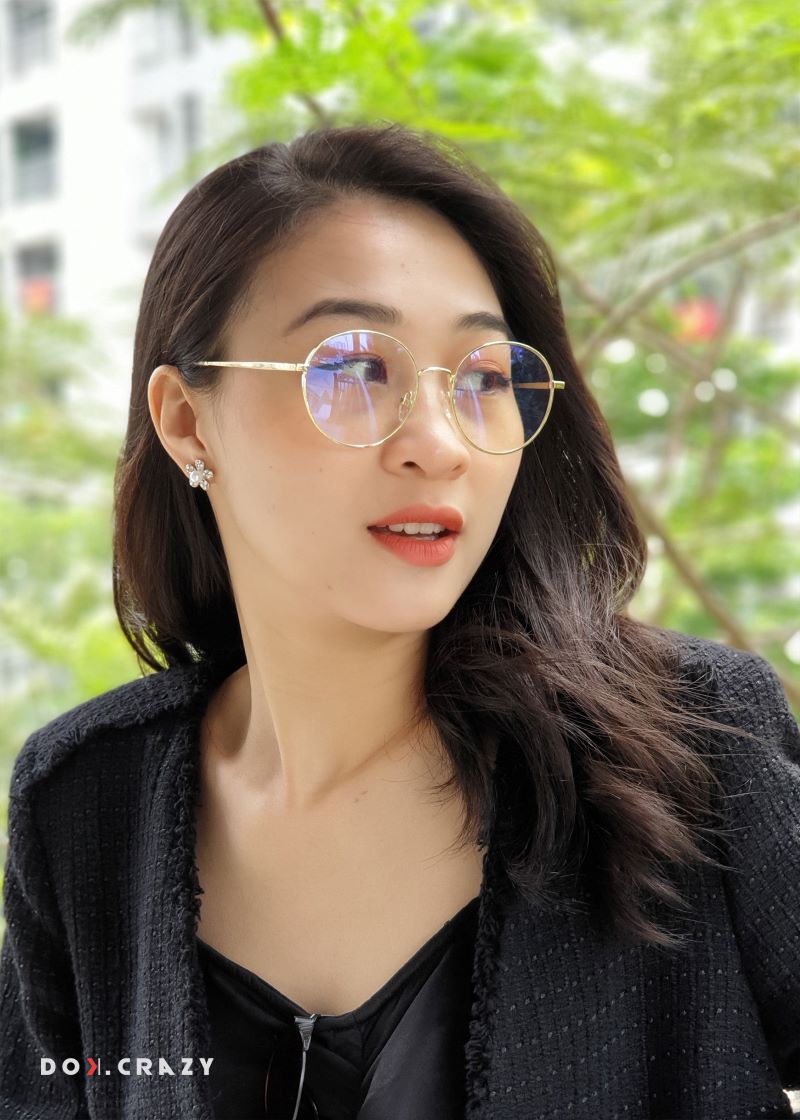 Gọng kính thời trang nữ dáng tròn HANY