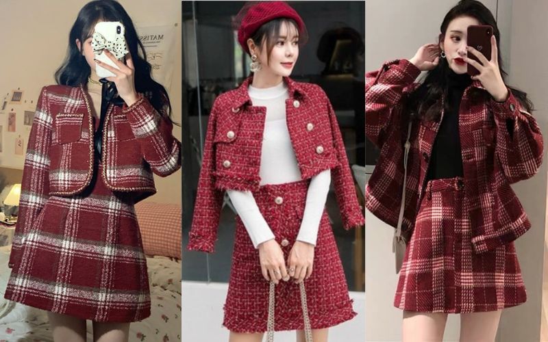 Trang phục Noel - Trang phục chất liệu dạ